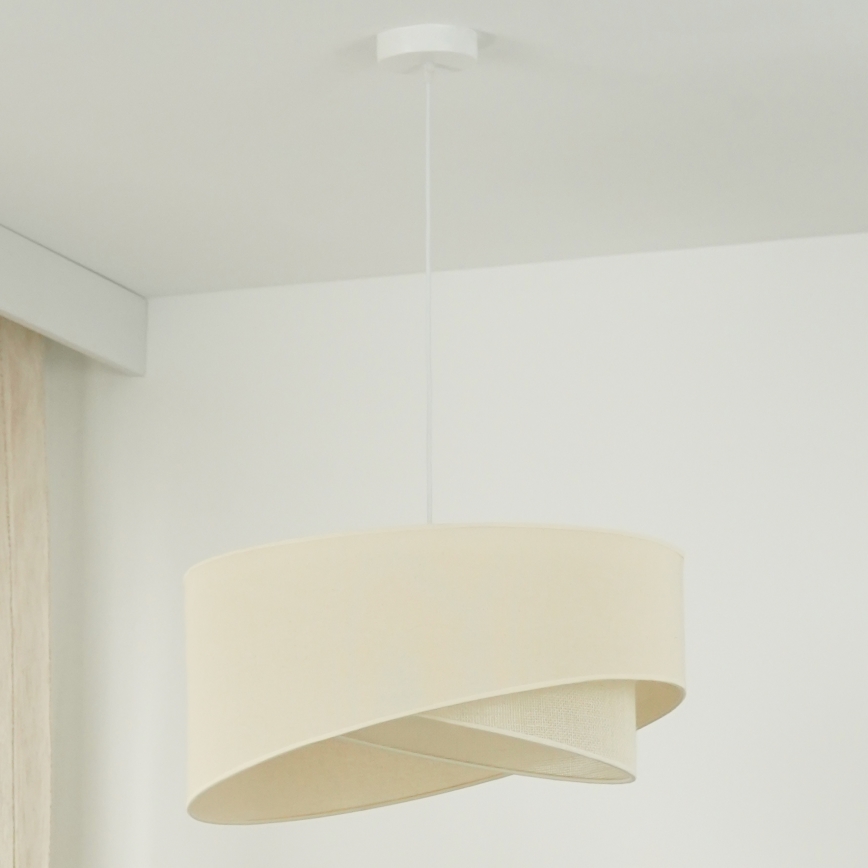 Brilagi - Lampadario LED a sospensione con filo LYRA 1xE27/15W/230V color crema