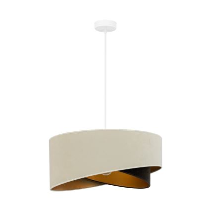 Brilagi - Lampadario LED a sospensione con filo LYRA 1xE27/15W/230V color crema/nero/oro