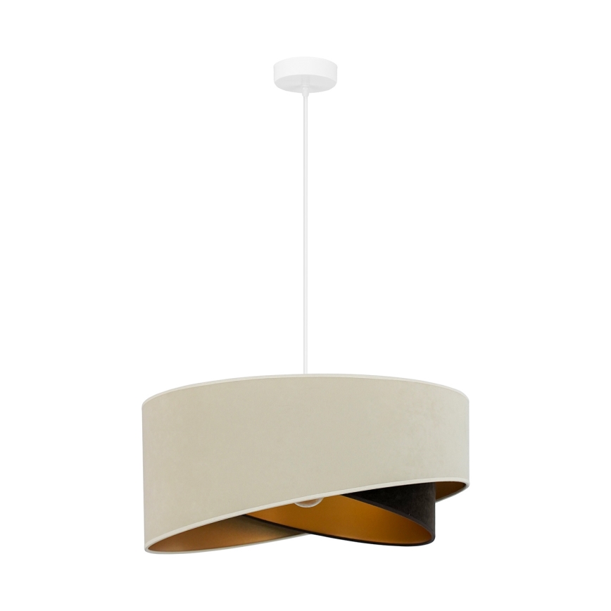 Brilagi - Lampadario LED a sospensione con filo LYRA 1xE27/15W/230V color crema/nero/oro