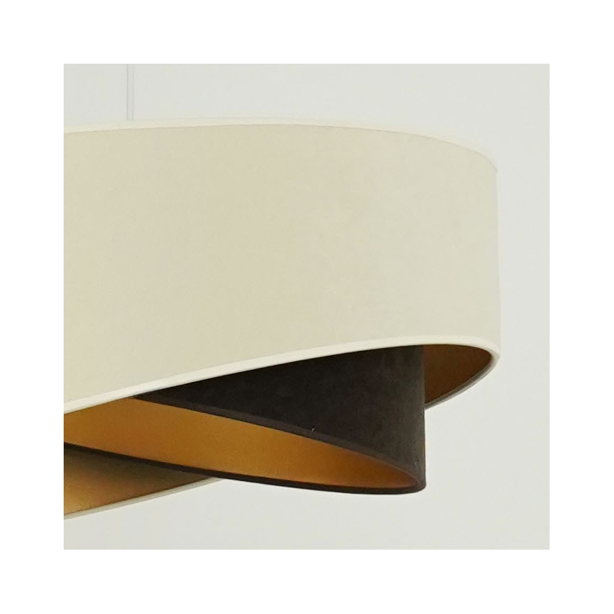 Brilagi - Lampadario LED a sospensione con filo LYRA 1xE27/15W/230V color crema/nero/oro
