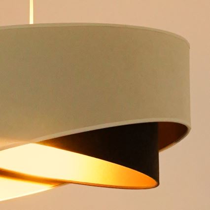 Brilagi - Lampadario LED a sospensione con filo LYRA 1xE27/15W/230V color crema/nero/oro