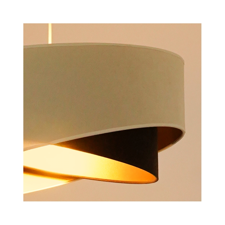 Brilagi - Lampadario LED a sospensione con filo LYRA 1xE27/15W/230V color crema/nero/oro