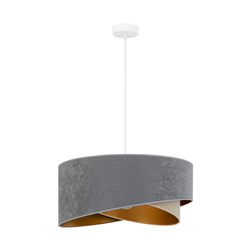 Brilagi - Lampadario LED a sospensione con filo LYRA 1xE27/15W/230V grigio/beige/oro