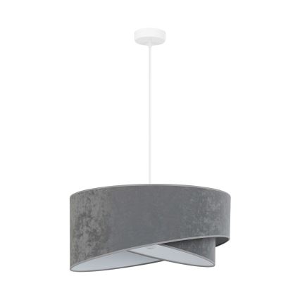 Brilagi - Lampadario LED a sospensione con filo LYRA 1xE27/15W/230V grigio/bianco