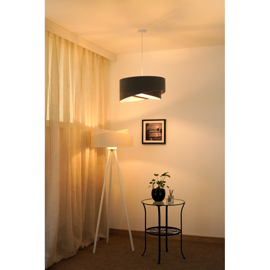 Brilagi - Lampadario LED a sospensione con filo LYRA 1xE27/15W/230V grigio/bianco