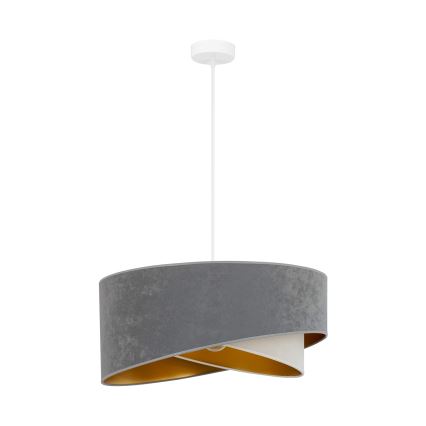 Brilagi - Lampadario LED a sospensione con filo LYRA 1xE27/15W/230V grigio/color crema/oro