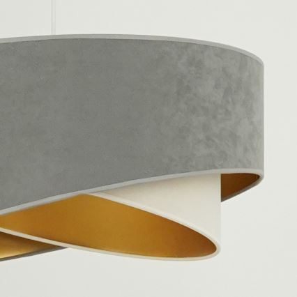 Brilagi - Lampadario LED a sospensione con filo LYRA 1xE27/15W/230V grigio/color crema/oro