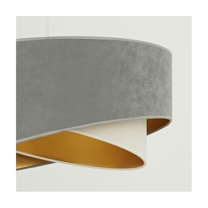 Brilagi - Lampadario LED a sospensione con filo LYRA 1xE27/15W/230V grigio/color crema/oro