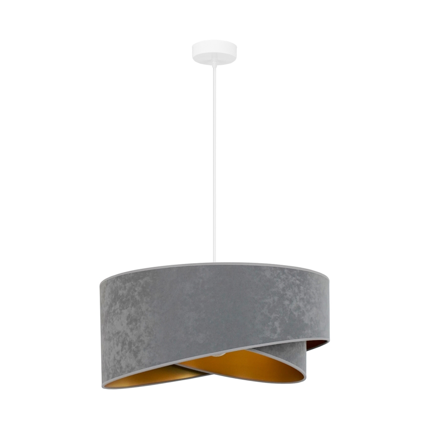 Brilagi - Lampadario LED a sospensione con filo LYRA 1xE27/15W/230V grigio/oro