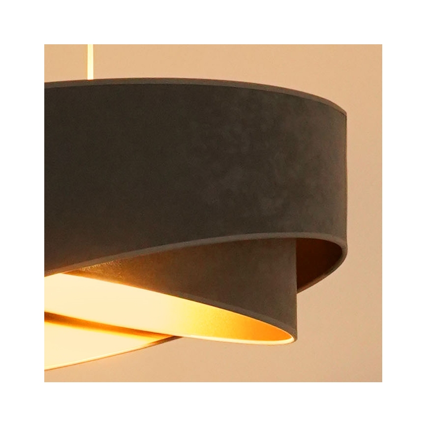Brilagi - Lampadario LED a sospensione con filo LYRA 1xE27/15W/230V grigio/oro