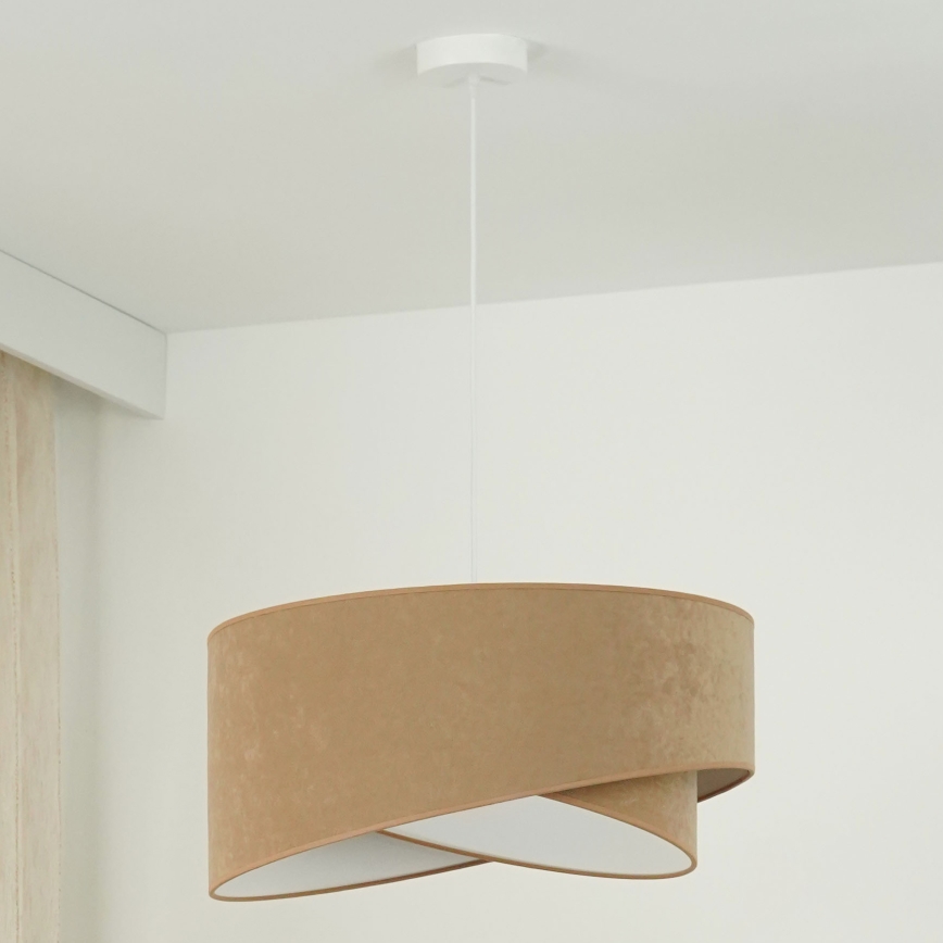 Brilagi - Lampadario LED a sospensione con filo LYRA 1xE27/15W/230V marrone/bianco