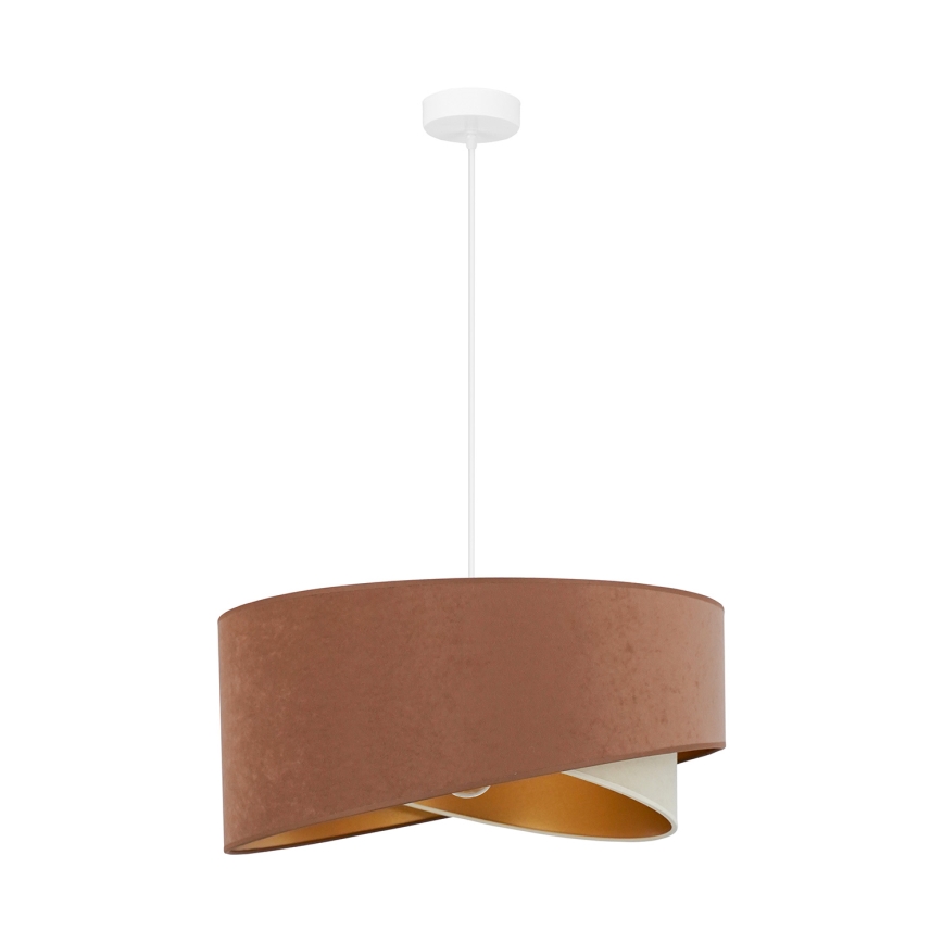 Brilagi - Lampadario LED a sospensione con filo LYRA 1xE27/15W/230V marrone/color crema/oro