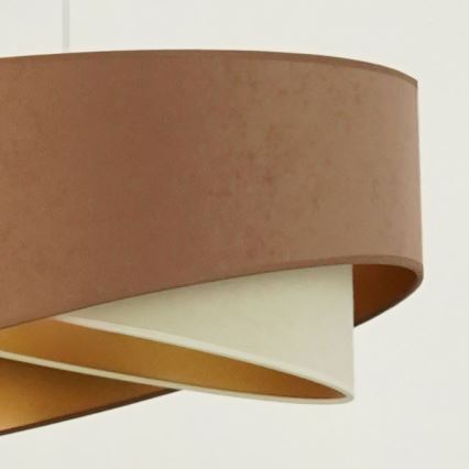 Brilagi - Lampadario LED a sospensione con filo LYRA 1xE27/15W/230V marrone/color crema/oro