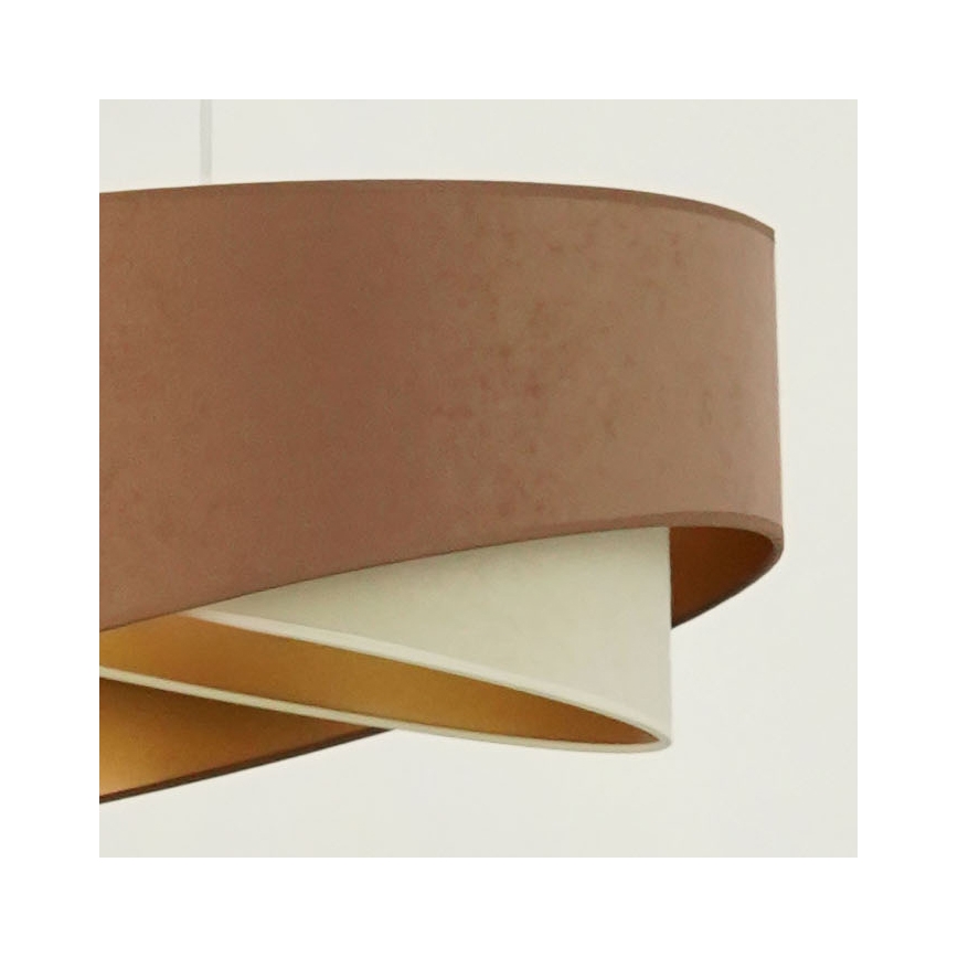 Brilagi - Lampadario LED a sospensione con filo LYRA 1xE27/15W/230V marrone/color crema/oro