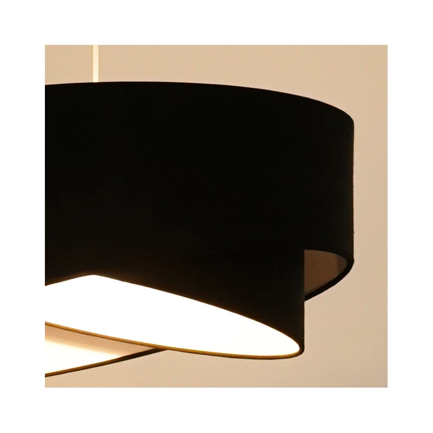 Brilagi - Lampadario LED a sospensione con filo LYRA 1xE27/15W/230V nero/bianco