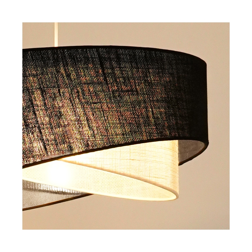 Brilagi - Lampadario LED a sospensione con filo LYRA 1xE27/15W/230V nero/color crema