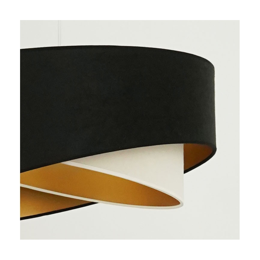 Brilagi - Lampadario LED a sospensione con filo LYRA 1xE27/15W/230V nero/color crema/oro