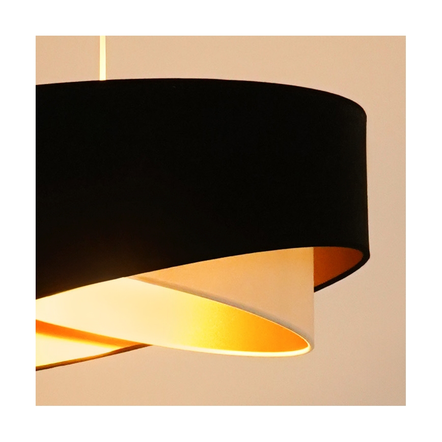 Brilagi - Lampadario LED a sospensione con filo LYRA 1xE27/15W/230V nero/color crema/oro