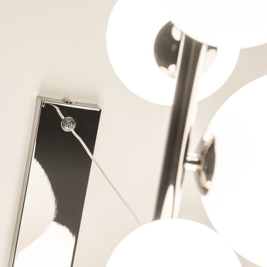 Brilagi - Lampadario LED a sospensione con filo MILLA 10xG9/3W/230V cromo lucido/bianco