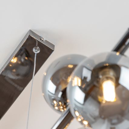 Brilagi - Lampadario LED a sospensione con filo MILLA 10xG9/3W/230V cromo lucido/fumé