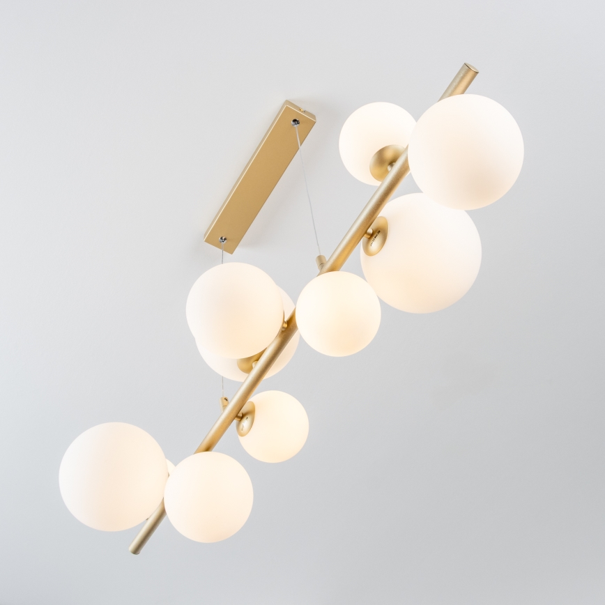 Brilagi - Lampadario LED a sospensione con filo MILLA 10xG9/3W/230V oro/bianco