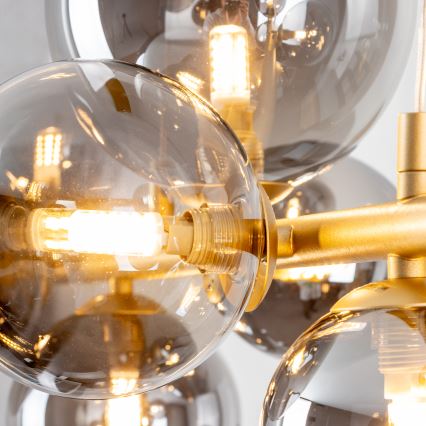 Brilagi - Lampadario LED a sospensione con filo MILLA 10xG9/3W/230V oro/fumé