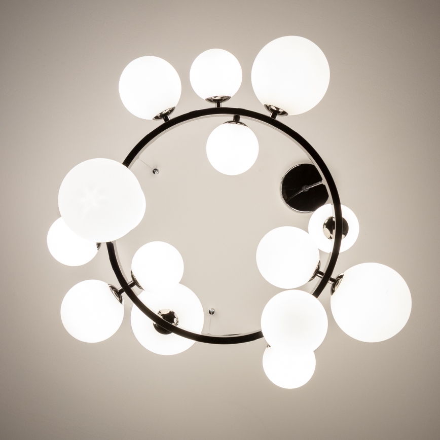 Brilagi - Lampadario LED a sospensione con filo MILLA 15xG9/3W/230V cromo lucido/bianco