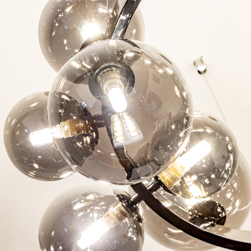 Brilagi - Lampadario LED a sospensione con filo MILLA 15xG9/3W/230V cromo lucido/fumé