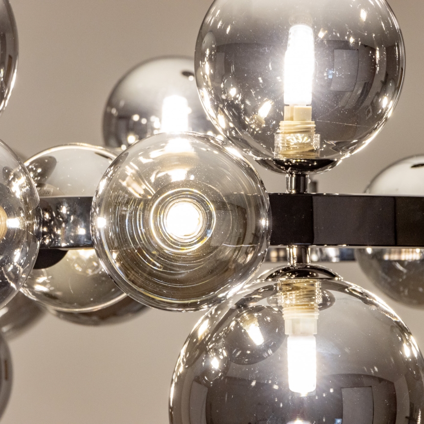 Brilagi - Lampadario LED a sospensione con filo MILLA 15xG9/3W/230V cromo lucido/fumé