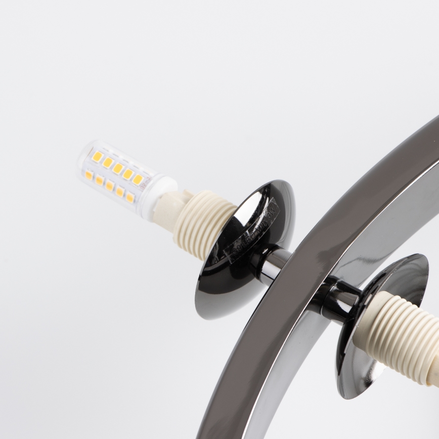 Brilagi - Lampadario LED a sospensione con filo MILLA 15xG9/3W/230V cromo lucido/fumé