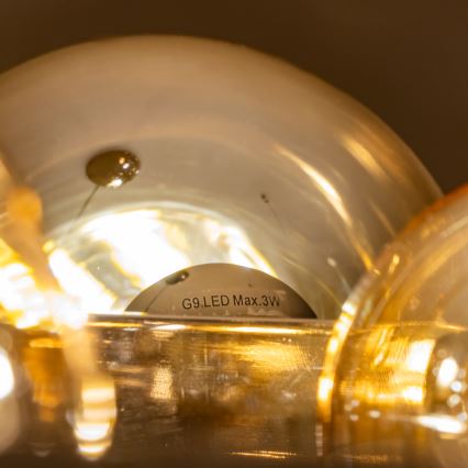 Brilagi - Lampadario LED a sospensione con filo MILLA 15xG9/3W/230V cromo lucido/oro