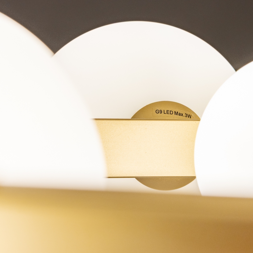 Brilagi - Lampadario LED a sospensione con filo MILLA 15xG9/3W/230V oro/bianco