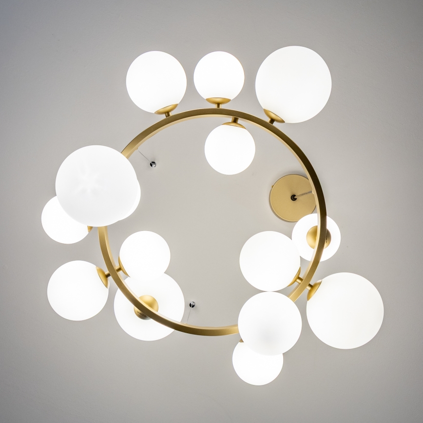 Brilagi - Lampadario LED a sospensione con filo MILLA 15xG9/3W/230V oro/bianco