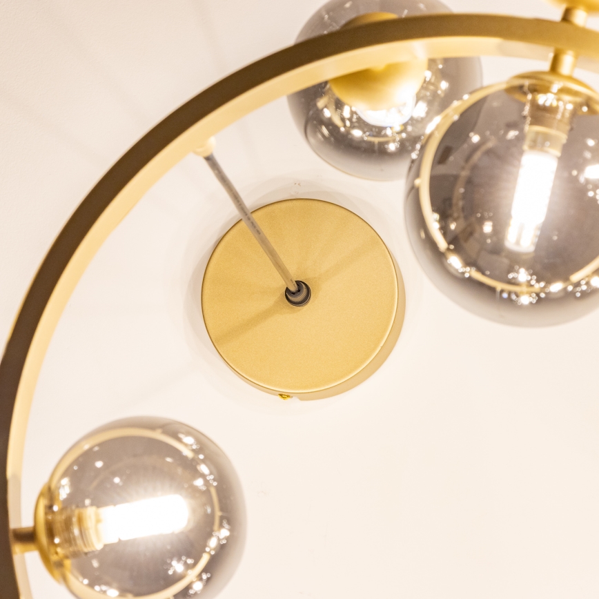 Brilagi - Lampadario LED a sospensione con filo MILLA 15xG9/3W/230V oro/fumé