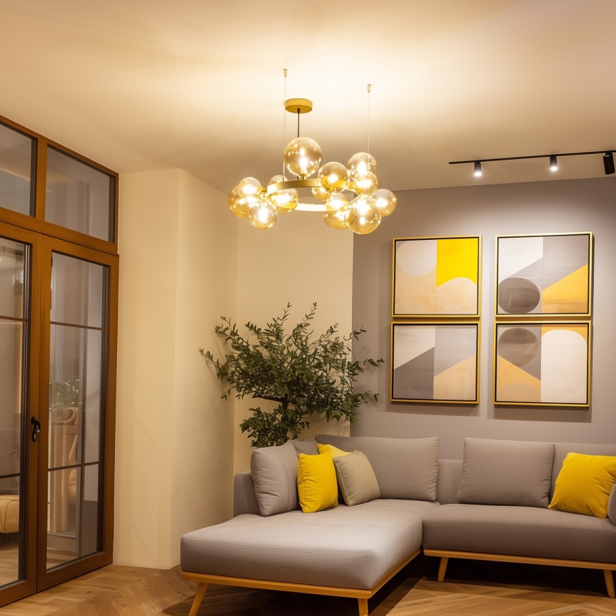 Brilagi - Lampadario LED a sospensione con filo MILLA 15xG9/3W/230V oro