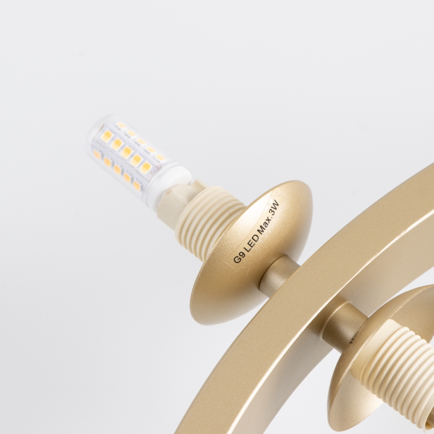 Brilagi - Lampadario LED a sospensione con filo MILLA 15xG9/3W/230V oro