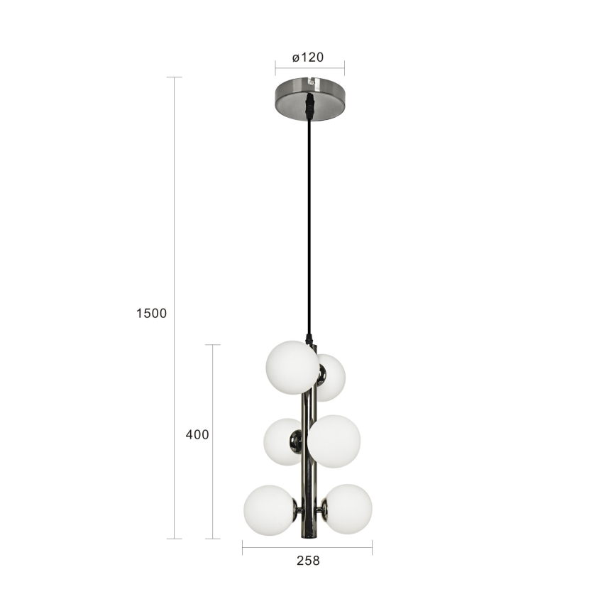 Brilagi - Lampadario LED a sospensione con filo MILLA 6xG9/3W/230V cromo lucido/bianco