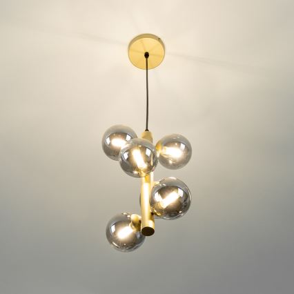 Brilagi - Lampadario LED a sospensione con filo MILLA 6xG9/3W/230V oro/fumé