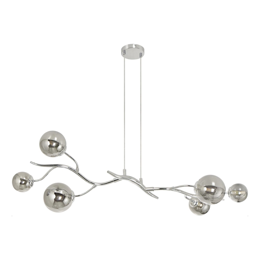 Brilagi - Lampadario LED a sospensione con filo MISTEL 6xG9/3W/230V cromo lucido/fumé