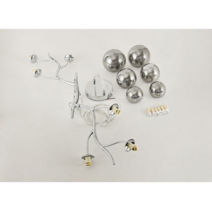Brilagi - Lampadario LED a sospensione con filo MISTEL 6xG9/3W/230V cromo lucido/fumé