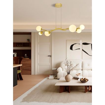 Brilagi - Lampadario LED a sospensione con filo MISTEL 6xG9/3W/230V oro/bianco