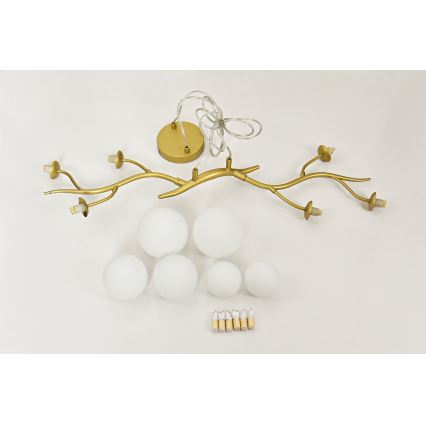 Brilagi - Lampadario LED a sospensione con filo MISTEL 6xG9/3W/230V oro/bianco