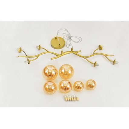 Brilagi - Lampadario LED a sospensione con filo MISTEL 6xG9/3W/230V oro