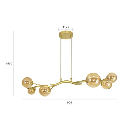 Brilagi - Lampadario LED a sospensione con filo MISTEL 6xG9/3W/230V oro