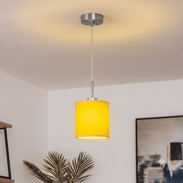 Brilagi - Lampadario LED a sospensione NUBILA 1xE27/60W/230V Ø 14 cm giallo