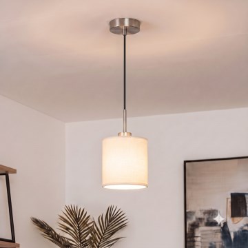 Brilagi - Lampadario LED a sospensione NUBILA 1xE27/60W/230V Ø 14 cm nero/crema
