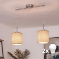 Brilagi - Lampadario LED a sospensione NUBILA 2xE27/60W/230V marrone chiaro