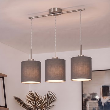 Brilagi - Lampadario LED a sospensione NUBILA 3xE27/60W/230V antracite