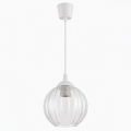 Brilagi - Lampadario LED a sospensione RETRO GLASS 1xE27/60W/230V Ø 18 cm bianco/trasparente