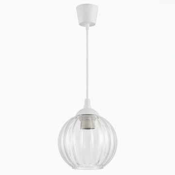 Brilagi - Lampadario LED a sospensione RETRO GLASS 1xE27/60W/230V Ø 18 cm bianco/trasparente